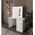 Hanah Home toaletni sto Modena Hollywood sa ogledalom i osvetljenjem, 120 cm, beli