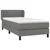 Vidaxl Box spring postelja z vzmetnico temno siva 90x190 cm blago