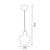 Luster na kablu CANAN 1xE27/15W/230V, prečnik 20 cm, bež