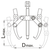 Unior izvlakač dvokraki 90x90 680/2 612603