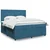 Vidaxl Box spring postelja z vzmetnico modra 200x200 cm žamet