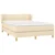 Vidaxl Box spring postelja z vzmetnico krem 140x200 cm blago