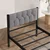 Hanah Home Ram za krevet Stil, 90x190 cm,Sivi