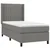 Vidaxl Box spring postelja z vzmetnico LED temno siva 90x190 cm blago