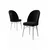 Hanah Home Set stolica Ritim, 44x96x42 cm, 6 komada, Belo-crne