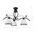 Plafonski luster RETRO 3xE27/60W/230V crni/beli