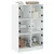 Visoka komoda s vratima bijela 68x37x109 cm konstruirano drvo