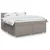 Vidaxl Box spring postelja z vzmetnico taupe 180x200 cm blago