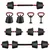 4-u-1 set bučica, brojčana i kettlebell 30 kg Crna i crvena
