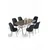 Hanah Home Trpezarijski set, 7 komada, Teget