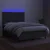 Vidaxl Box spring postelja z vzmetnico LED temno siva 140x200 cm blago