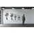 WallXpert metalni zidni ukras 5330, dečak koji leti držeći leptire kao balone, 38 x 75 cm, crni