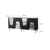 Hanah Home Komoda Venice 180x80x40cm Crno-Siva