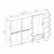 Hanah Home ormar sa reflektujućim staklom Nisa 20606, 315 cm, beli