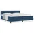 Vidaxl Postelja boxspring z vzmetnico Modra 200 x 200 cm blago