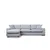 Atelier del Sofa Ugaona garnitura Loop 13 95x85x290cm Svetlosiva