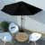 Balkonski suncobran crni 300 x 155 x 223 cm polukružni