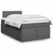 Vidaxl Box spring postelja z vzmetnico temno siva 120x200 cm blago