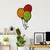 Wallity Zidna dekoracija Moss - Balloons, 62 x 36 cm, Crvena