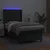Vidaxl Box spring postelja z vzmetnico LED črn 90x190 cm umetno usnje