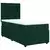 vidaXL Box spring postelja z vzmetnico temno zelena 100x200 cm žamet