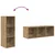 Set TV komoda Zidne 2 pcs Umjetnički hrast 37 x 37 x 107 cm