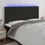 Vidaxl LED posteljno vzglavje črno 160x5x118/128 cm blago