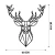 Wallity Zidna dekoracija Deer 2, 60x65 cm, 1.2mm, Crna