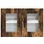 Zidni stakleni ormarić 2 pcs Dimljeni hrast 60 x 31 x 40 cm
