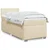 VIDAXL Box spring postelja z vzmetnico krem 100x200 cm blago