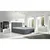 Carryhome POSTELJA Z VZMETNICO 160 cm x 200 cm , tekstil modra, siva