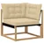 Set vanjskih sofa s jastukom 6 pcs Bijela i bež