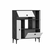 HANAH HOME Komoda Sidelya Black White