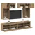 TV zidne jedinice Zidne 6 pcs Staro drvo Konstruirano drvo