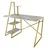 Hanah home Radni sto 120x120x60?cm Belo-Zlatni