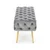 Halmar Tabure ATHENA gray/gold (1p=1szt)