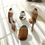 HANAH HOME Sto za dnevnu sobu Surf Chesnut Transparent