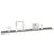 Zidne police 4 kom sive 115 x 9 x 3 cm