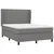 vidaXL Box spring postelja z vzmetnico temno siva 140x200 cm blago