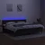 vidaXL Box spring postelja z vzmetnico LED črna 200x200 cm blago