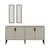 Hanah Home Konzola Prime Mirror, 180x81x45 cm, Krem