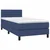 Vidaxl Box spring postelja z vzmetnico LED modra 90x190 cm blago