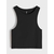 Sinsay - Rebrasti crop top - crno