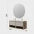 Skye Decor Set kupatilskog ormarića sa umivaonikom i ogledalom, 2 dela, Krem