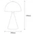 Opviq Dodo 5051 Stona lampa, Crna
