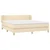 Vidaxl Box spring postelja z vzmetnico krem 180x200 cm blago
