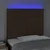 Vidaxl LED posteljno vzglavje temno rjavo 90x5x118/128 cm blago