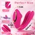 SuperLove Dual Stimulation Couples Wearable Vibrator with App Pink