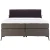 Hom`in POSTELJA BOXSPRING 140 cm x 200 cm , tekstil antracit, črna