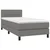 Vidaxl Box spring postelja z vzmetnico LED temno siva 90x190 cm blago